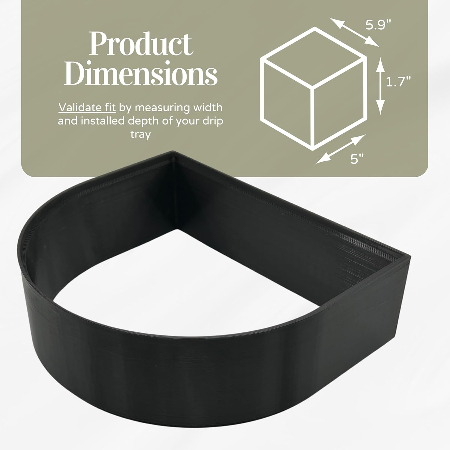 Drip Tray Mug/Cup Riser Made for the Keurig to Reduce Splashes - Riser Only (Black, K-Cafe Special Edition 1.7 inches Tall)