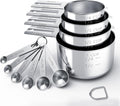 TILUCK Stainless Steel Measuring Cups & Spoons Set, Cups and Spoons,Kitchen Gadgets for Cooking & Baking (10)