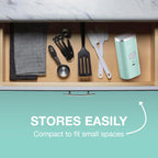 Proctor Silex Automatic Electric Can Opener, Hands Free Cordless Operation & USB Rechargeable, Self-Aligning, Cut Smooth Touch Lid Edges, Compact and Easy to Store, Mint