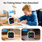 Yunbaoit Digital Visual Timer for Kids, Rechargeable 99-Minute Silent Countdown Timer with 19 Ringtones, 9 Optional DIY Color Planet Display, Time Management Tool with Pause Function (Robot)