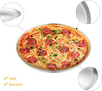 13½ inch Pizza Pan Set of 2, Stainless Steel Pizza Tray, Round Pizza Dish Plate For Oven Baking, Healthy & Heavy Duty, Rust Free & Dishwasher Safe