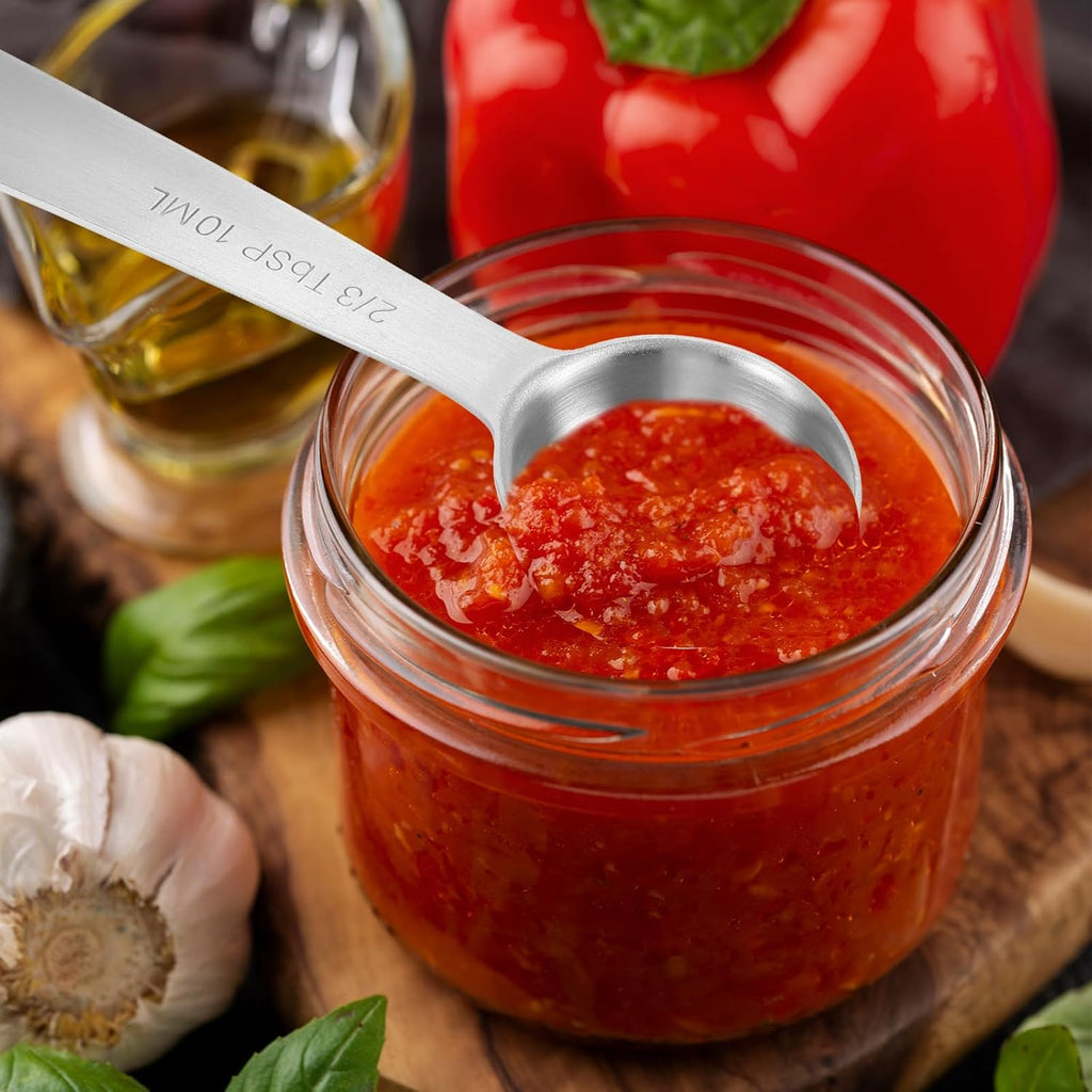 2 PCS 2/3 Tbsp (1 2/3 tsp | 10 ml | 10 cc) Measuring Spoons, Tablespoon Measuring Spoon, Stainless Steel Measuring Spoon for Kitchen Cooking Spoons(Silver)