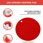Jar Opener for Weak Hands, Seniors with Arthritis, 5 in 1 Multi Function Bottle Opener Lid Opener For Arthritic Hands with Non Slip Rubber Jar opener Gripper Pad