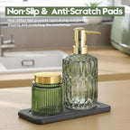 2Pack Diatomite Stone Coasters Water Absorbing Sink Tray for Kitchen & Bathroom Counter, Quick Dry Soap Dish Vanity Caddy, Dispenser Sponge Holder Space Organizer, Dark Gray - 8"x 3.8"