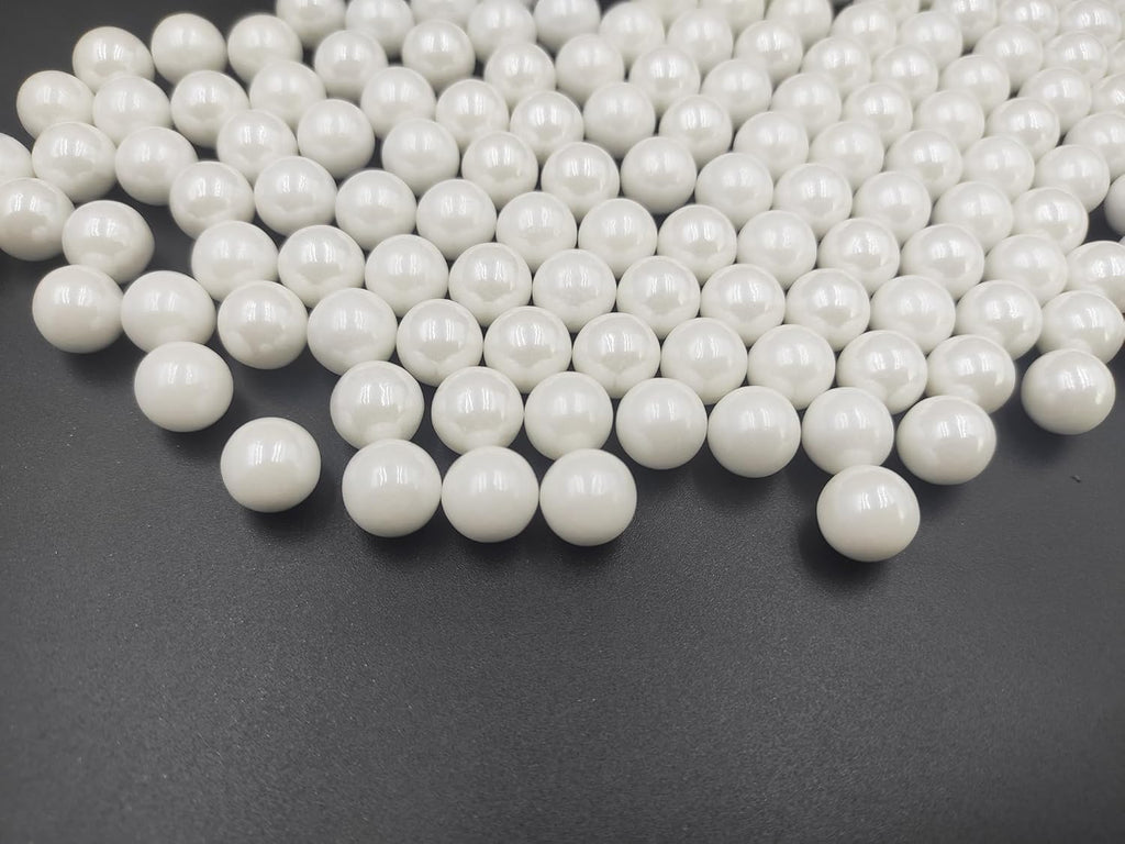 Edible White Pearl Sugar Sprinkles 4.23 oz, 10mm Candy Pearls Ideal for Baking, Cake and Cupcake Toppers, Cookie Decoration, Ice Cream Topping, Wedding Shower Valentines Halloween Christmas