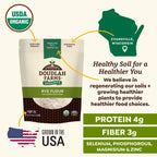 Organic Rye Flour 25 lb Bulk - Non-GMO, USDA Organic, Low Gluten, Vegan, For Baking, Cooking, Supports Heart Health & Digestion - USA Grown by Doudlah Farms