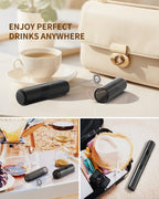 CIRCLE JOY Portable Milk Frother Hanheld, Battery Operated Electric Coffee Frother Wand Drink Mixer for Matcha Lattes Cappuccino, Kitchen Gifts, Black