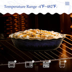 Ceramic Deep Baking Dish Oven Proof, 10in Large Pie Dish, Dishes, Blue Porcelain Lasagne Dish, Blue