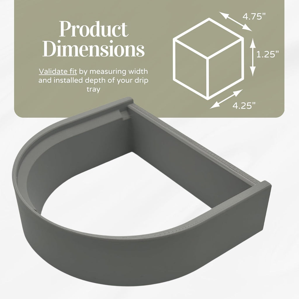 Drip Tray Mug/Cup Riser Made for the Keurig to Reduce Splashes - Riser Only (Gray, K-Supreme 1.25 Inches Tall)