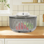 6L Electric Salad Spinner, Large Lettuce spinner, Fruit Vegetable Washer Dryer, Salad Dryer,Fruit Salad Washer for Home Kitchen Washing & Drying Leafy Vegetables