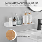 White Glass Soap Dispenser - Hand Dish Soap Dispenser Set for Kitchen, Bathroom with Sturdy Pump and Tray, 14 Waterproof Labels,Refillable Soap Lotion Dispenser-White