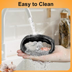 2Pcs Garlic Press Rocker, Stainless Steel GarlicMincer and Garlic Crusher, Easy-Squeeze GarlicTool (black+black)