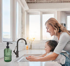 JASAI 18Oz Green Glass Soap Dispenser with Black Rust Proof Pump, Refillable Bathroom soap Dispenser with Thick Glass, Soap Dispenser Bathroom for Kitchen Dish soap, Hand Soap, Lotion, Body Wash.