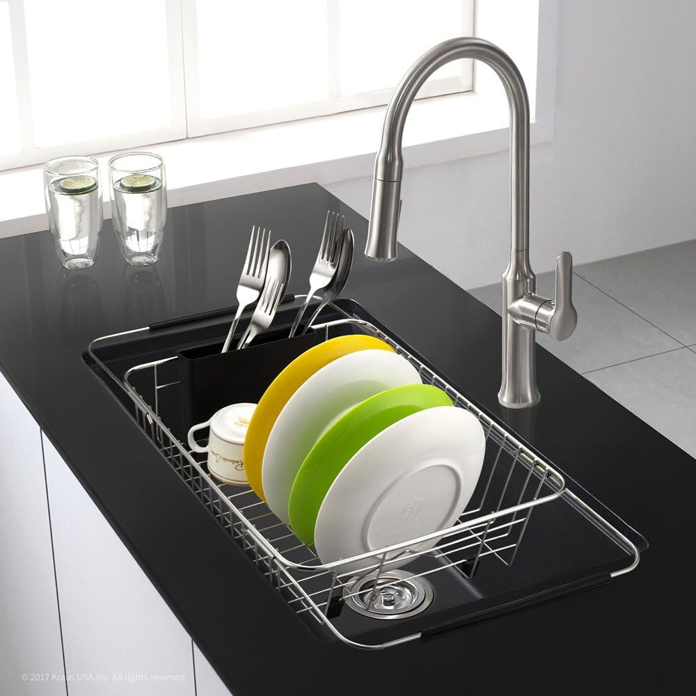 SANNO Dish Drying Rack and Cabinet Organizer - Thumbnail 4