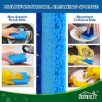 HOMEXCEL Sponges Kitchen 6pcs, Non-Scratch Sponges for Dishes, Scrub Cleaning Sponge Safe on Non-Stick Cookware, Dual Sided Dish Sponge for Kitchen, Household, Bathroom and More