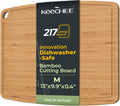 Dishwasher Safe Durable Lightweight Bamboo Wood Cutting Boards for Busy Kitchen, Easy Storage & Clean Wooden Chopping Boards Reversible with Juice Groove, Kitchen Gift for Home Cooks