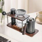 Pour Over Coffee Station Dripper Stand Rack Wood Reusable Multipurpose Accessories Decor Dripper Holder Filter Holder