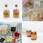 Custom Stickers Personalized Square Kraft Paper Sticker Customizable Floral Wreath Labels, Stickers for Mason Jars, Wedding Favors, Gift Tags, Party Packaging (Style 7)