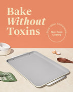 Caraway Non-Stick Ceramic Baking Sheet - Naturally Slick Ceramic Coating - Non-Toxic, PTFE & PFOA Free - Perfect for Baking, Roasting, and More - Large (18" x 13") - Cream