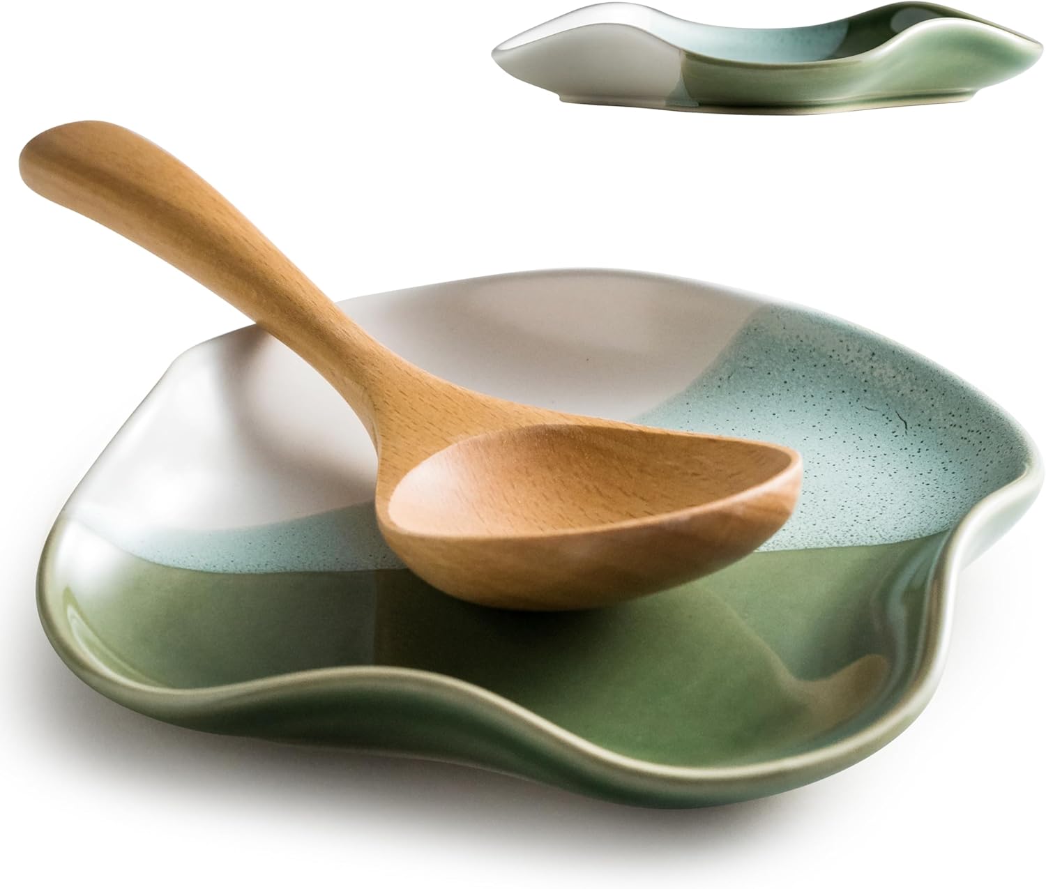 Spoon Rest for Stove Top, Spoon Holder for Kitchen Counter, Spatula Holder, Coffee Spoon Rest, Coffee Spoon Holder, Utensil Rest, Gradient Green