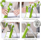 Upgraded Mandoline Slicer for Kitchen &Safe Vegetable Chopper 5 in 1 & Adjustable Mandoline Slicer,Can cut slicing,strips,shredding and dicing Kitchen Veggie chopper (Only Slicer Green)