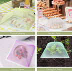 7 Pack Colorful Food Covers Food Tent for Outside Mesh to Keep Bugs away, Reusable Collapsible Food Nets(40x24*1,17x17*2,14x14*2,12x12*2) including Carry Bag,Ideal for Picnic Party BBQ Wedding Fruit