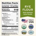 Organic Rye Flour 5 lb - Non-GMO, USDA Organic, Vegan, For Baking Sourdough, Bread, and More! Grown In USA, Farmed From Regenerative Soil by Doudlah Farms