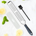 2-in-1 DESIGNED BY CHEFS Lemon Parmesan Cheese Zester and Food Shredder - Essential Grater Kitchen Tool Perfect Spiralizer for Citrus, Garlic, Vegetables, Fruits and More