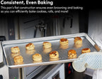 CURTA 6 Pack Aluminum Sheet Pan Perforated, NSF Listed Full Size 26 x 18 inch Commercial Bakery Cake Bun Pan, Baking Tray