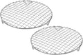 uxcell 2 Pcs Round Cooking Rack with Legs, Dia 8.3 Inch 304 Stainless Steel Barbecue Grill for Cooking Baking Barbecue Air Fryer Racks, Silver
