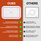 Silicone Macaron Baking Mat with 10 Recipes, Non Stick Silicone Mat for Pastry, Cookie, Macaron, Pizza,Bread, Surdough,Fondant, Extra Large and Dishwasher Safe