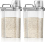 TBMax Rice Container 2 Pack 5 Lbs, Small Pet Dog Cat Food Container Dispenser, Kitchen Cereal Storage Container with Cup, Perfect for Daily Use, Travel, and Portion Control