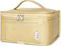 NOL Natural Organic Lifestyle Small Lunch Bag Mini Lunch Box Insulated Lunch Bag for Men/Women Leakproof Cooler Tote Bag Lightweight Nylon Waterproof Lunch Box For Work,Gold
