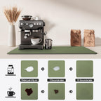 Dish Drying Mat for Kitchen Counter | Coffee Bar Mat for Countertops | Heat Resistant Drainer Mat with Non-slip Rubber Backed | Hide Stain Kitchen Absorbent Draining Mat | Green 16"x18"