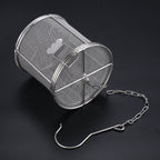 AUNMAS Tea Infuser for Loose Leaf Tea, Stainless Steel Tea Strainer Soup Seasonings Seperation Basket Filter with Chain(2#)