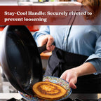 Alva Energy 8" & 11" Ceramic Nonstick Frying Pan Set – PFAS/PTFE-Free – Induction, Gas & Electric Compatible – Lightweight with Stay-Cool Handles – Even Heating, Dishwasher Safe