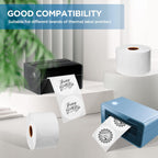 2 Inch Circle Thermal Sticker Labels, 2" Self-Adhesive Round Direct Thermal Stickers for Business-750 Labels/1 Roll (White)