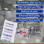 MirOil P32B Fry Powder Oil Stabilizer Filter Aid, 32 x Size B Portion Pack (240 ML Each), Deep Fryer Cooking Oil Saver, Removes Carbon Deposits