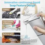Automatic Liquid Soap Dispenser Touchless Soap Dispenser 380ml/12.8oz Rechargeable, Wall Mounted,4 Levels Adjustable Auto Soap Pump for Bathroom Kitchen Dish Soap