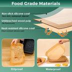Vailnd Air Fryer Paper Liners Disposable - 50 PCS 8.6x5.5 Inch Rectangle Parchment Paper Sheets, Food Grade Baking Paper for Dual Basket Air Fryer, Oilproof, Waterproof