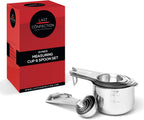Last Confection 13pc Stainless Steel Measuring Spoon & Cup Set - Kitchen Measurements for Dry Spices and Liquid Cooking & Baking Ingredients