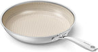Redchef Ceramic Nonstick Frying Pan 9.5-Inch with Honeycomb Coating, Stay-Cool Handle, Dishwasher & Oven Safe, Induction Ready, PTFE PFAS-Free, All Cooktops