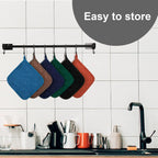 Joyhalo 6 Pack Pot Holders for Kitchen,Cotton Oven Holder with Great Heat Resistance,Non Slip Hot Pads for Kitchen Clearance,Spice