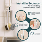 Dish Brush Set of 4 with Holder.Interchangeable Heads Kitchen Scrub Brush,Dishwashing Brush Set with Extended Handle,for Cleaning Pots,Pans,Bottles,Cups,Sinks,scrubbers for Dishes.Green