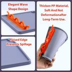 Silicone Spoon Rest for Stove Top, Non-Slip and Heat-Resistant, BPA-Free Kitchen Spoon Rest for Spoons and Ladles, Gray + Red