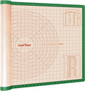 Silicone Pastry Mat 36 x 24 Inch - Larger Silicone Baking Mat for Rolling Dough,Non Slip Dough Sheet with Measurement,Perfect for Making Pie,Pizza(Green)