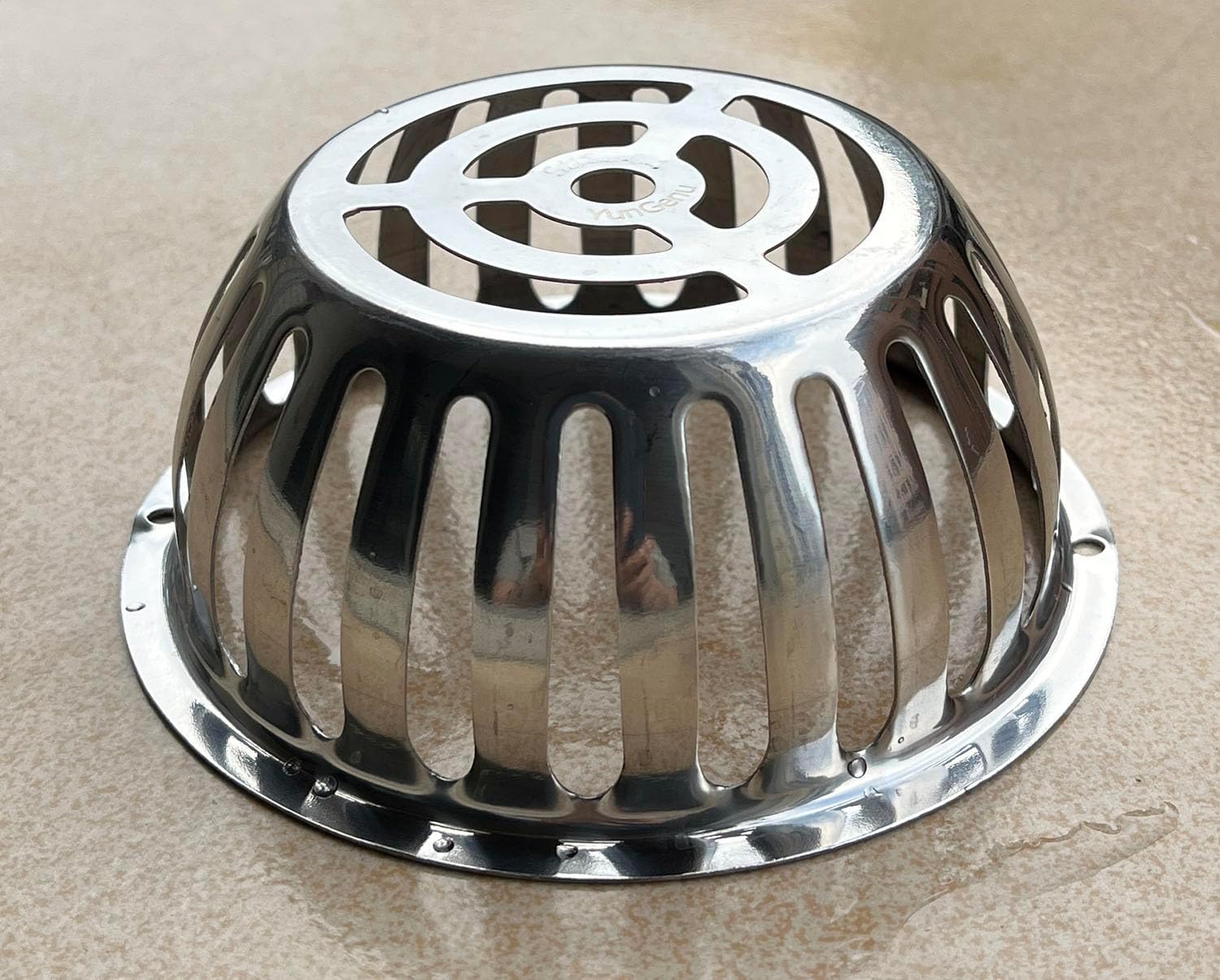 SUS304 Stainless Steel Roof Dome Drain Cover Strainer Anti-Clogging Atrium Grate 2pcs/pk (Φ: 5 inch)