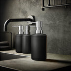 Soap Dispenser for Bathroom,2 Pack Kitchen Hand Soap Dispenser,12oz Modern Minimalist Style Plastic matte black Empty Lotion Dispenser with Refillable Pump,Liquid Bottle for Dish Soap,College Dorm Use