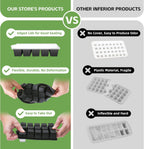 Silicone Ice Cube Tray, 2 Pack Easy-Release Stackable Ice Trays for Freezer with Lid 15 Reusable Cubes, Food Grade BPA Free Ice Molds for Whiskey, Baby Food, Coffee, Cocktail, Drinks (Black)