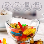Volarium Candy Jars for Candy Buffet, Candy Dish with Lid, Glass Bowl and Food Storage Container, Decorative Cookie Jars, Apothecary Jars